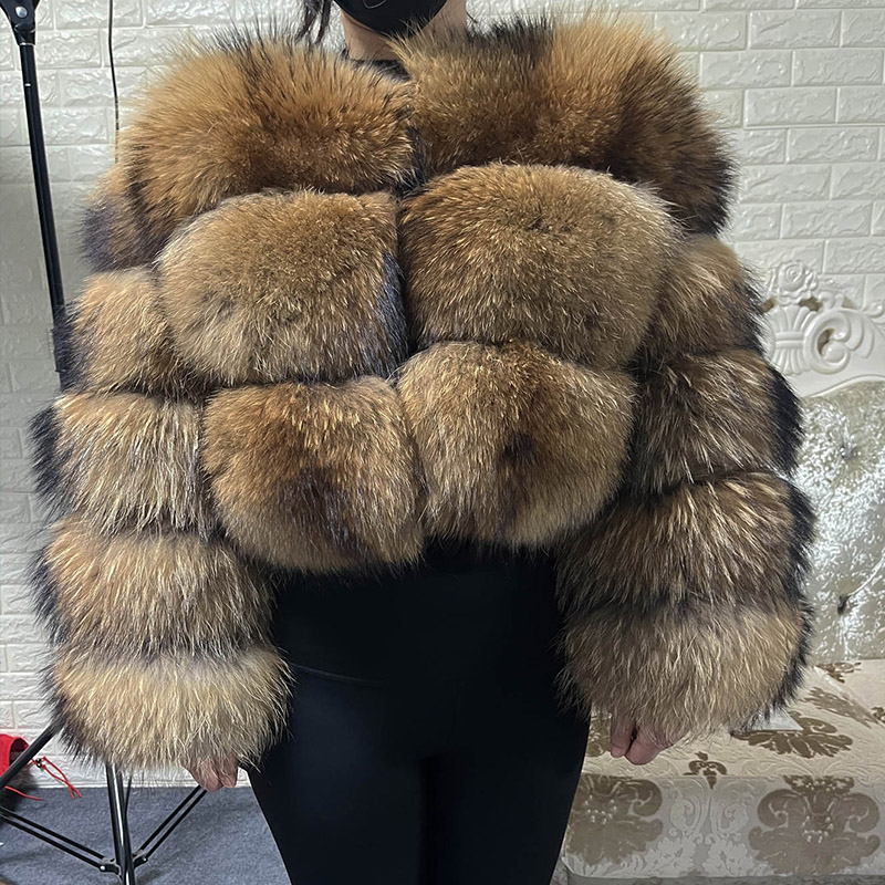 Jacket Winter Clothing - Plus Size Tops Brown Fur Maomaokong