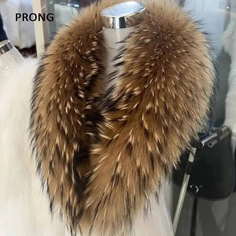 Jacket Winter Clothing - Natural Raccoon Fur Collar Real Fur