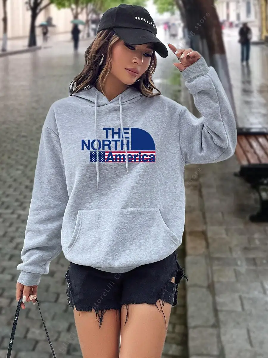 Winter Clothing Aesthetic - Womens Hoodies Graphic Letter Print Streetwear