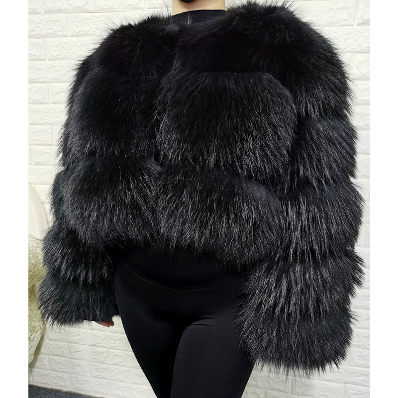 Plus Size Tops Brown Fur Maoma - đánh giá và giá Jacket Winter Clothing