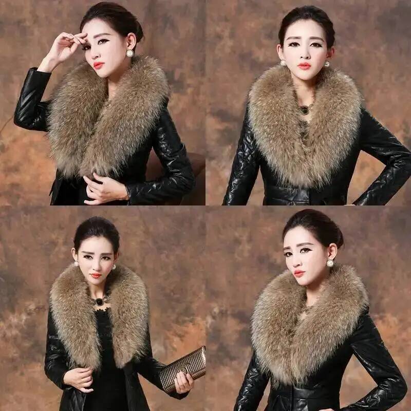 Natural Raccoon Fur Collar Rea - đánh giá và giá Jacket Winter Clothing