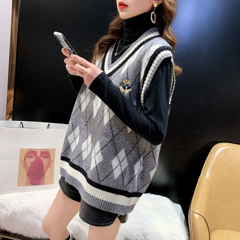 Red Knit Vests for Women Sleev - đánh giá và giá Winter Clothing Aesthetic