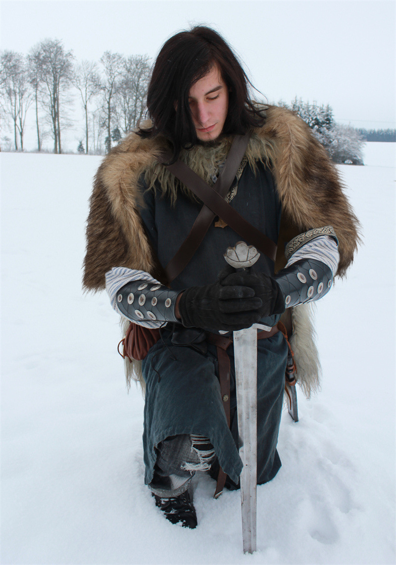 Viking Cloak Faux Fur Collar C - đánh giá và giá Jacket Winter Clothing