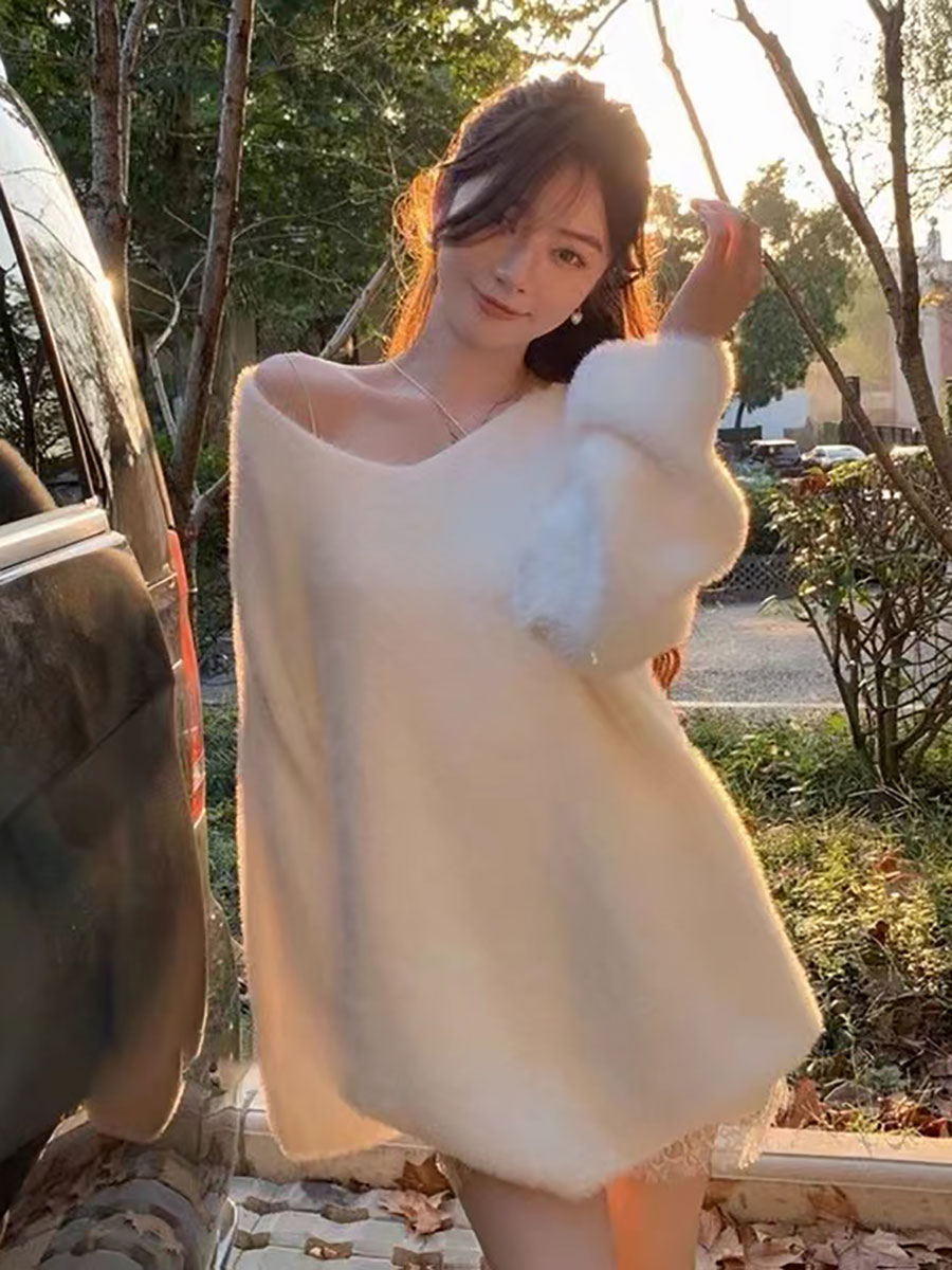 Áo Thun Nữ Màu Hồng Cổ Chữ V T - đánh giá và giá Winter Clothing Aesthetic