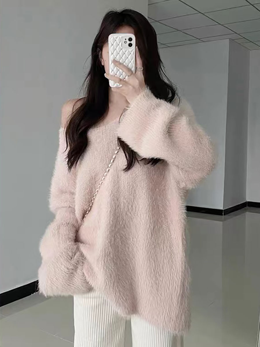 Áo Thun Nữ Màu Hồng Cổ Chữ V T - đánh giá và giá Winter Clothing Aesthetic