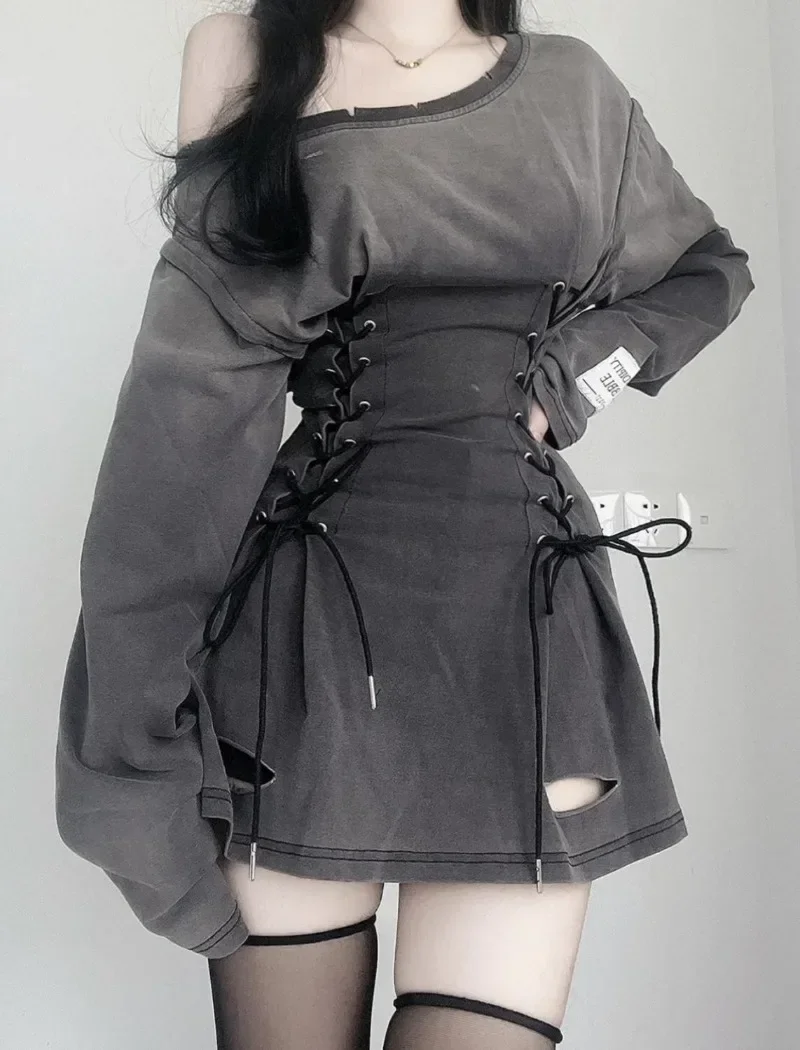Fairycore Grunge Corset Dress  - đánh giá và giá Winter Clothing Aesthetic