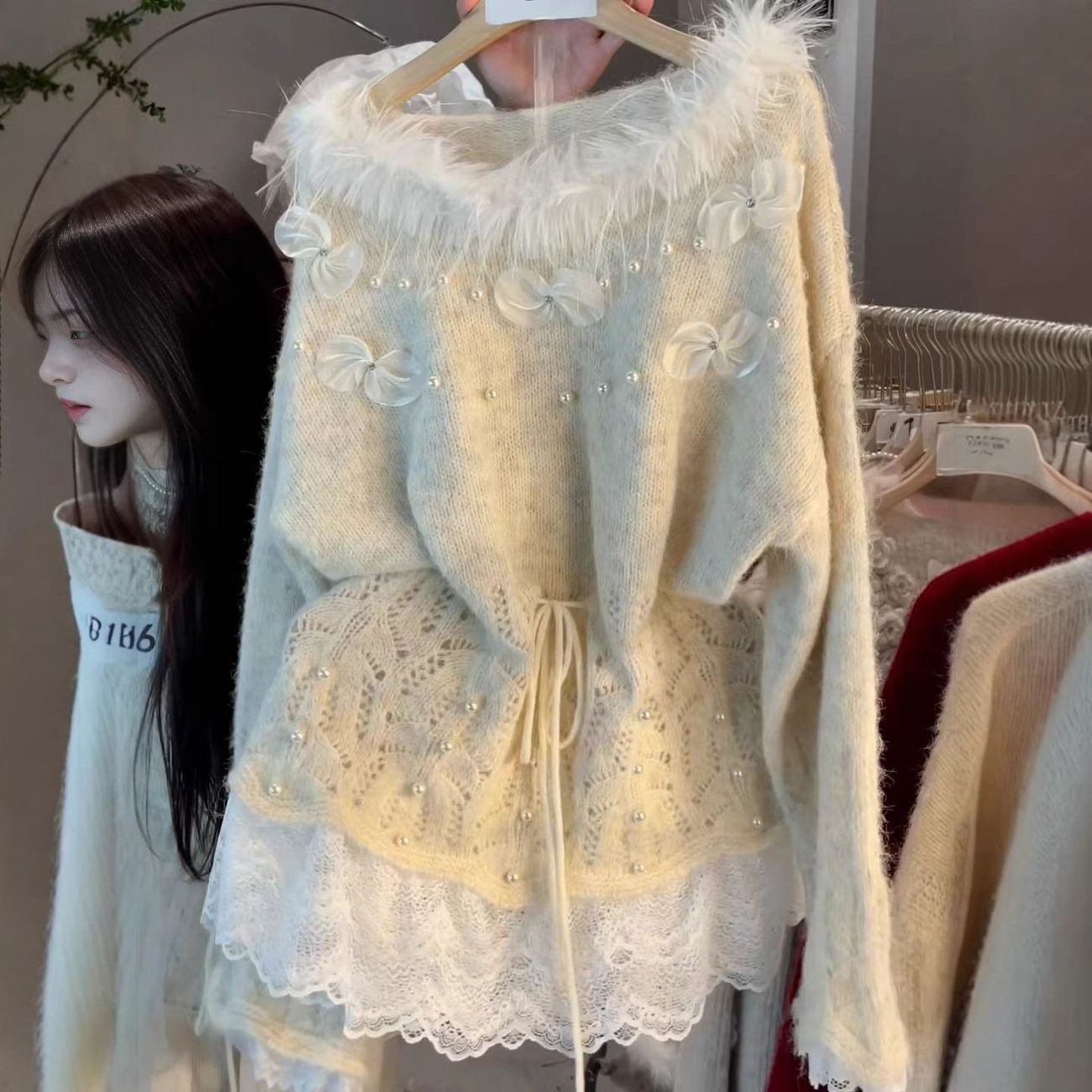 Y2k Sweater Winter Clothing Ha - đánh giá và giá Winter Clothing Aesthetic