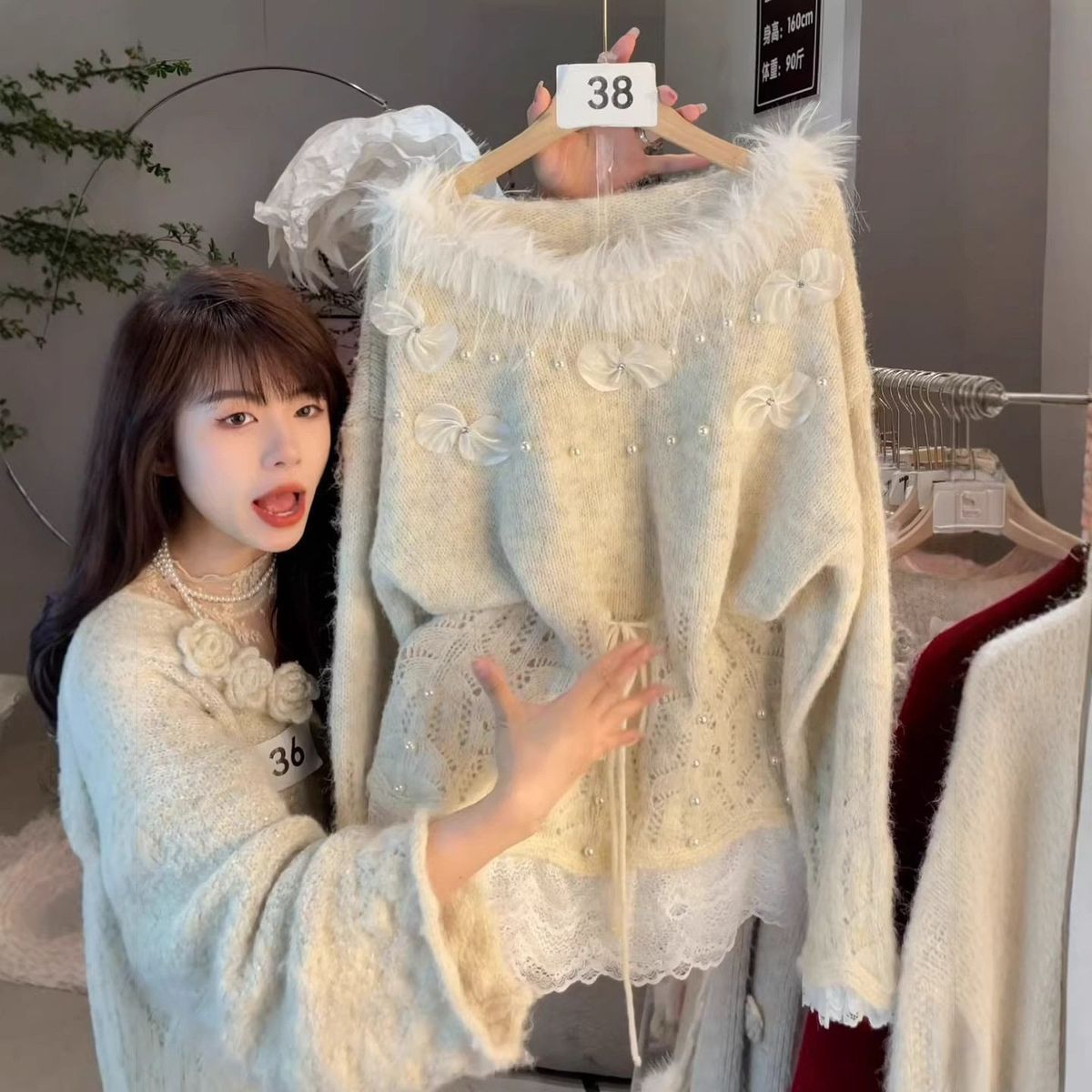 Y2k Sweater Winter Clothing Ha - đánh giá và giá Winter Clothing Aesthetic
