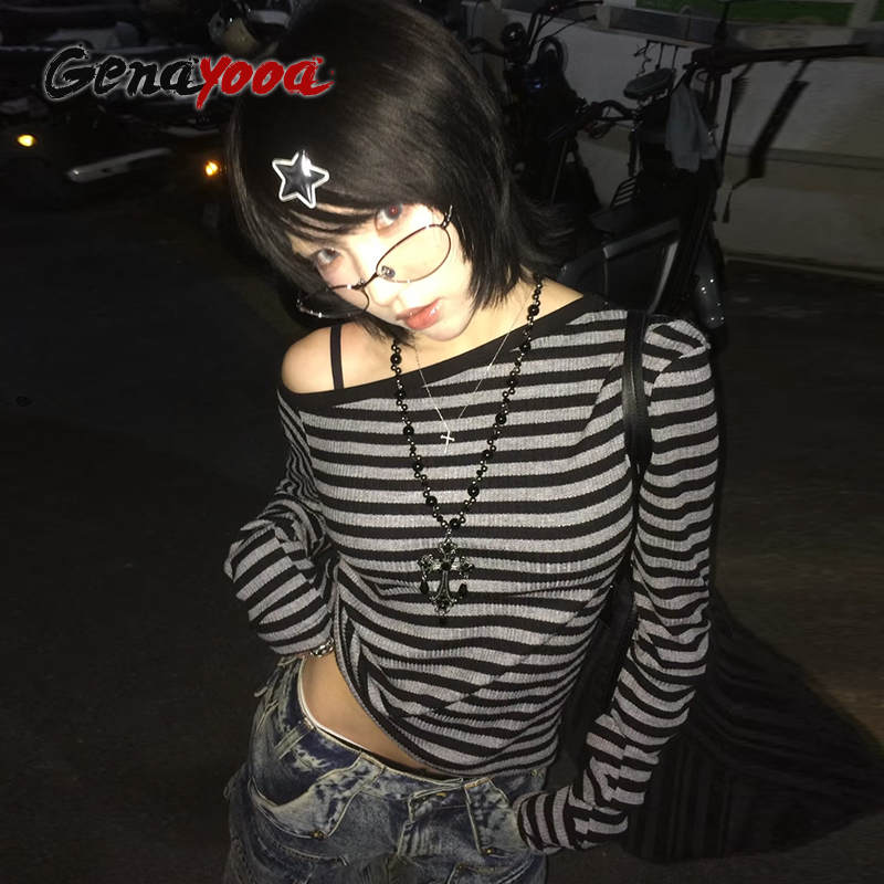 Genayooa Japanese Y2k T-shirt  - đánh giá và giá Winter Clothing Aesthetic