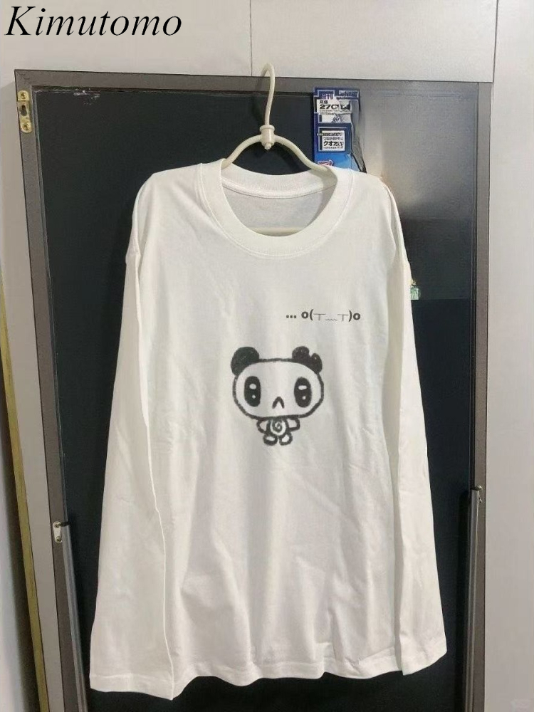 Kimutomo T Shirts Women Cartoo - đánh giá và giá Winter Clothing Aesthetic